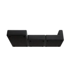 3-Sitzer Chaiselongue, links -TASI- Farbe Coal - Stoff: kvadrat Melange Nap