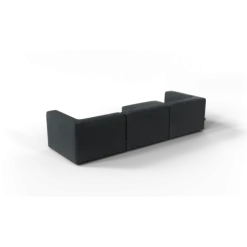 3-Sitzer Chaiselongue, links -TASI- Farbe Coal - Stoff: kvadrat Melange Nap
