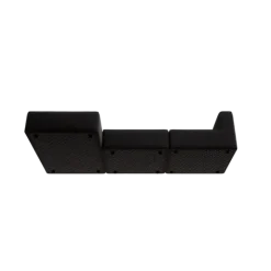3-Sitzer Chaiselongue, links -TASI- Farbe Coal - Stoff: Boucla