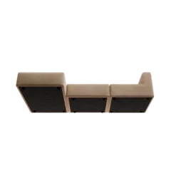 3-Sitzer Chaiselongue, links -TASI- Farbe Shitake - Stoff: kvadrat Moss