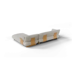 2-Sitzer Chaiselongue, rechts -MOCO- Farbe Desert - Stoff: Pina