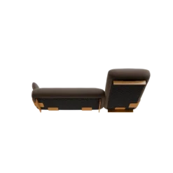 2-Sitzer Chaiselongue, rechts -MOCO- Farbe Shitake - Stoff: Boucla