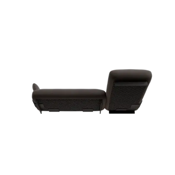 2-Sitzer Chaiselongue, rechts -MOCO- Farbe Taupe - Stoff: Boucla