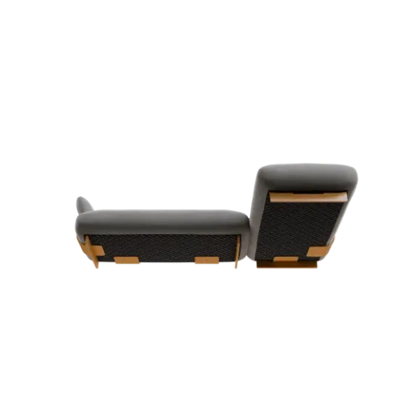 2-Sitzer Chaiselongue, rechts -MOCO- Farbe Desert - Stoff: kvadrat Melange Nap