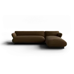 2-Sitzer Chaiselongue, rechts -MOCO- Farbe Agave Green - Stoff: kvadrat Moss