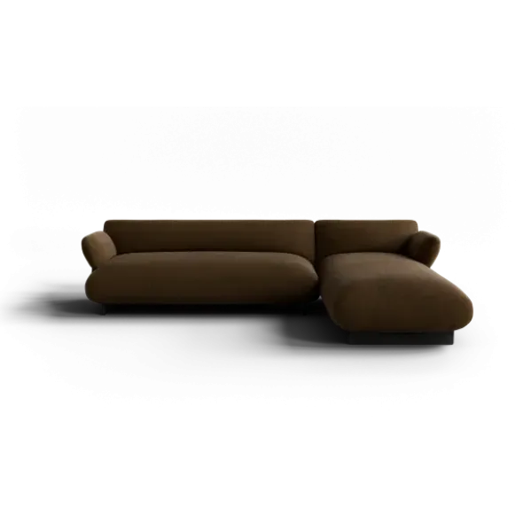 2-Sitzer Chaiselongue, rechts -MOCO- Farbe Agave Green - Stoff: kvadrat Moss