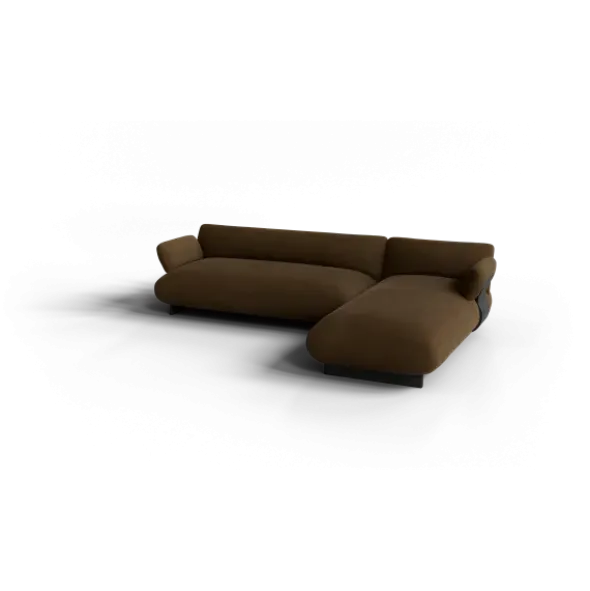 2-Sitzer Chaiselongue, rechts -MOCO- Farbe Agave Green - Stoff: kvadrat Moss