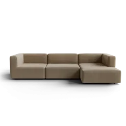 3-Sitzer Chaiselongue, rechts -TASI- Farbe Beige - Stoff: kvadrat Melange Nap