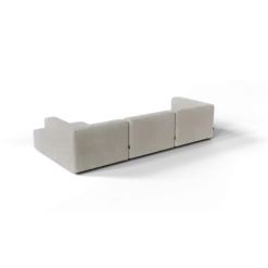 3-Sitzer Chaiselongue, rechts -TASI- Farbe Desert - Stoff: Pina