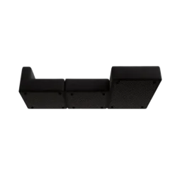 3-Sitzer Chaiselongue, rechts -TASI- Farbe Coal - Stoff: Boucla
