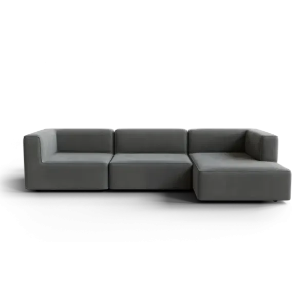 3-Sitzer Chaiselongue, rechts -TASI- Farbe Desert - Stoff: kvadrat Melange Nap