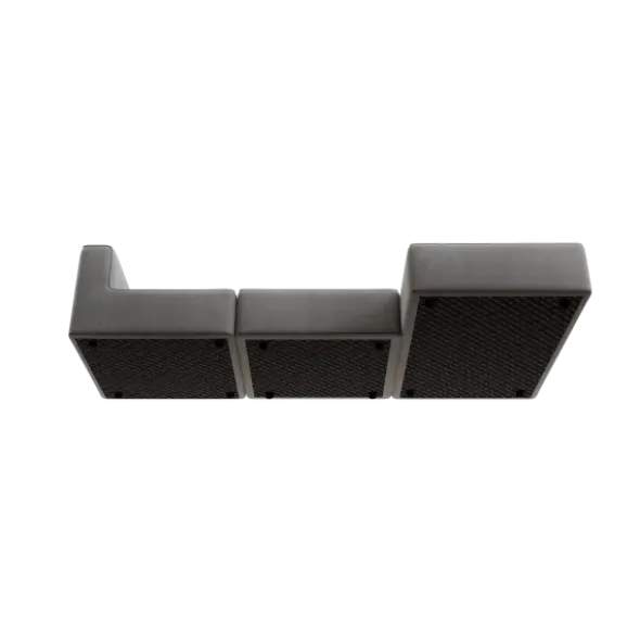 3-Sitzer Chaiselongue, rechts -TASI- Farbe Desert - Stoff: kvadrat Melange Nap