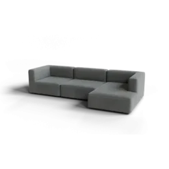 3-Sitzer Chaiselongue, rechts -TASI- Farbe Desert - Stoff: kvadrat Melange Nap