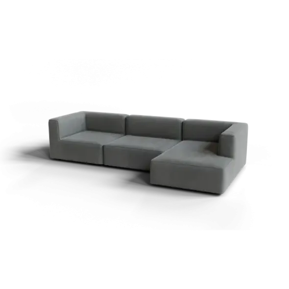 3-Sitzer Chaiselongue, rechts -TASI- Farbe Desert - Stoff: kvadrat Melange Nap