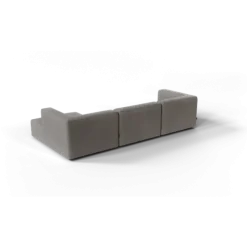 3-Sitzer Chaiselongue, rechts -TASI- Farbe Shitake - Stoff: kvadrat Melange Nap
