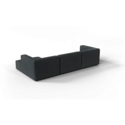 3-Sitzer Chaiselongue, rechts -TASI- Farbe Coal - Stoff: kvadrat Melange Nap