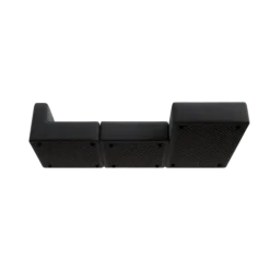 3-Sitzer Chaiselongue, rechts -TASI- Farbe Coal - Stoff: kvadrat Melange Nap
