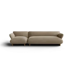 2,5-Sitzer Kombi -MOCO- Farbe Beige - Stoff: kvadrat Melange Nap