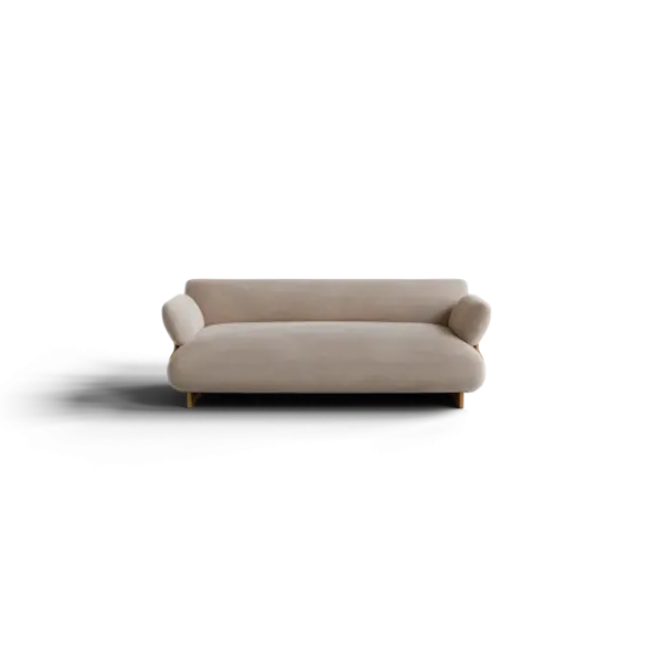 2-Sitzer Kombi -MOCO- Farbe Beige - Stoff: Pina
