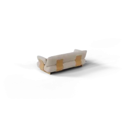 2-Sitzer Kombi -MOCO- Farbe Beige - Stoff: Pina