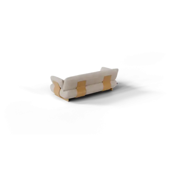 2-Sitzer Kombi -MOCO- Farbe Beige - Stoff: Pina