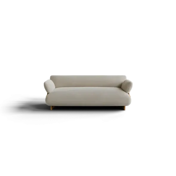 2-Sitzer Kombi -MOCO- Farbe Beige - Stoff: Boucla