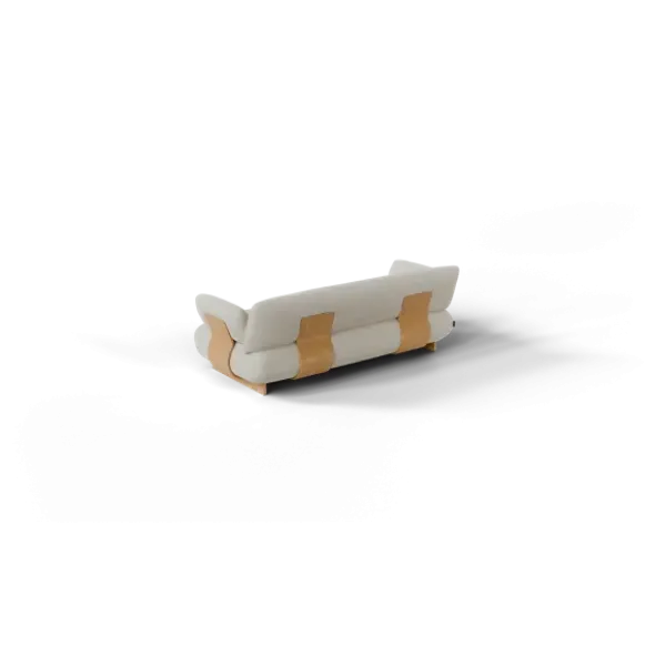 2-Sitzer Kombi -MOCO- Farbe Beige - Stoff: Boucla