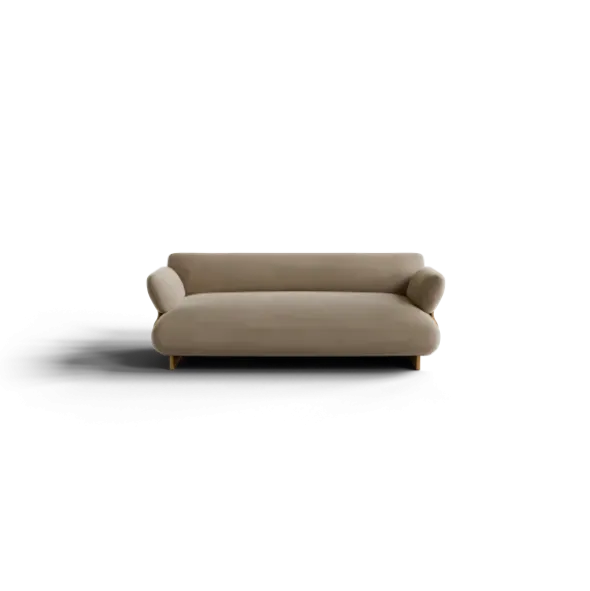 2-Sitzer Kombi -MOCO- Farbe Beige - Stoff: kvadrat Melange Nap