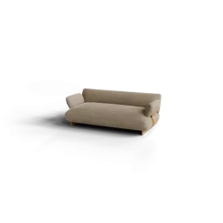 2-Sitzer Kombi -MOCO- Farbe Beige - Stoff: kvadrat Melange Nap