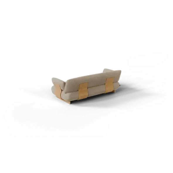 2-Sitzer Kombi -MOCO- Farbe Beige - Stoff: kvadrat Melange Nap