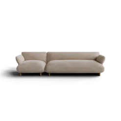 2,5-Sitzer Kombi -MOCO- Farbe Beige - Stoff: Pina