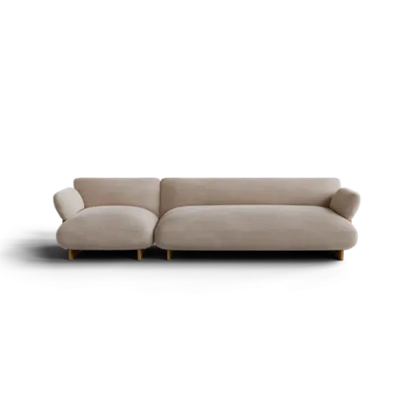 2,5-Sitzer Kombi -MOCO- Farbe Beige - Stoff: Pina
