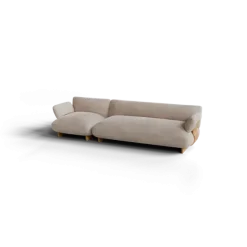 2,5-Sitzer Kombi -MOCO- Farbe Beige - Stoff: Pina