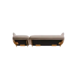 2,5-Sitzer Kombi -MOCO- Farbe Beige - Stoff: Pina
