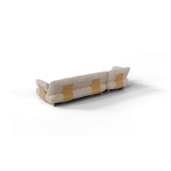 2,5-Sitzer Kombi -MOCO- Farbe Beige - Stoff: Pina