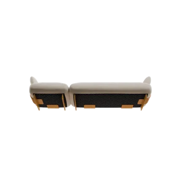 2,5-Sitzer Kombi -MOCO- Farbe Beige - Stoff: Boucla