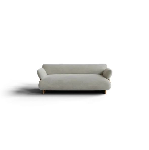 2-Sitzer Kombi -MOCO- Farbe Cloud - Stoff: kvadrat Moss