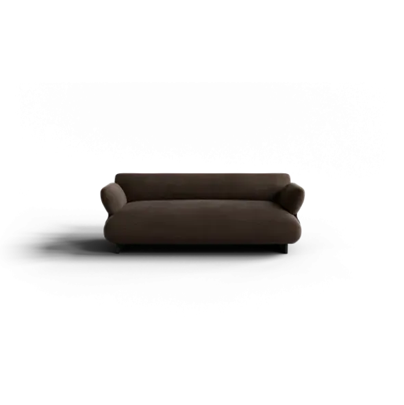 2-Sitzer Kombi -MOCO- Farbe Espresso - Stoff: kvadrat Moss