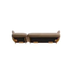2,5-Sitzer Kombi -MOCO- Farbe Shitake - Stoff: kvadrat Moss