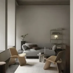 1-Sitzer Kombi -MOCO- Farbe Shitake - Stoff: kvadrat Moss