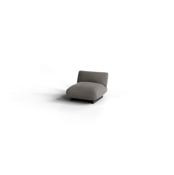 1-Sitzer Kombi -MOCO- Farbe Shitake - Stoff: kvadrat Melange Nap