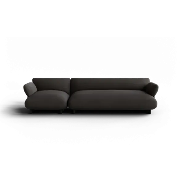 2,5-Sitzer Kombi -MOCO- Farbe Taupe - Stoff: Boucla