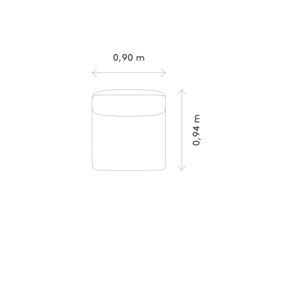 1-Sitzer Kombi -MOCO- Farbe Zinc - Stoff: Pina