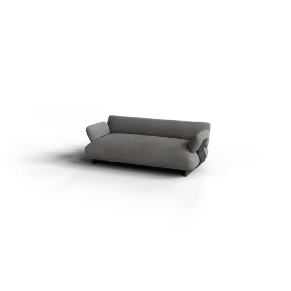 2-Sitzer Kombi -MOCO- Farbe Zinc - Stoff: Pina
