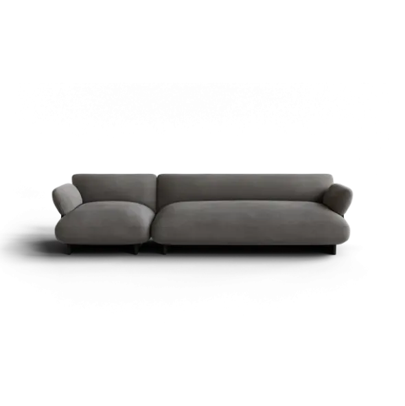 2,5-Sitzer Kombi -MOCO- Farbe Zinc - Stoff: Pina