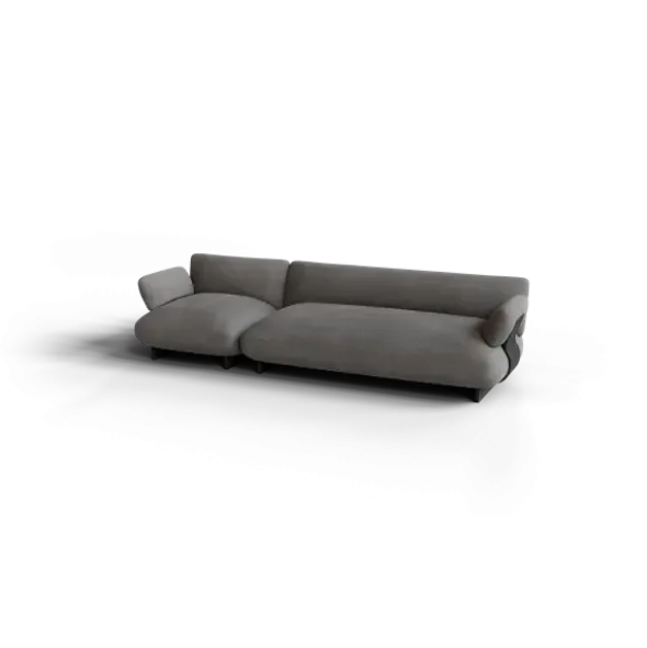 2,5-Sitzer Kombi -MOCO- Farbe Zinc - Stoff: Pina
