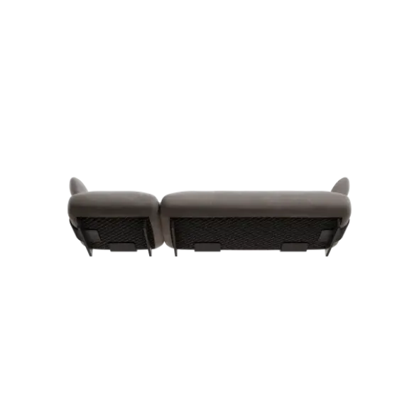 2,5-Sitzer Kombi -MOCO- Farbe Zinc - Stoff: Pina