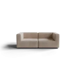 2-Sitzer Kombi -TASI- Farbe Beige - Stoff: Pina