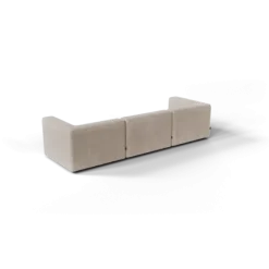 3-Sitzer Kombi -TASI- Farbe Beige - Stoff: Pina