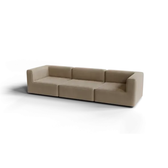 3-Sitzer Kombi -TASI- Farbe Beige - Stoff: kvadrat Melange Nap